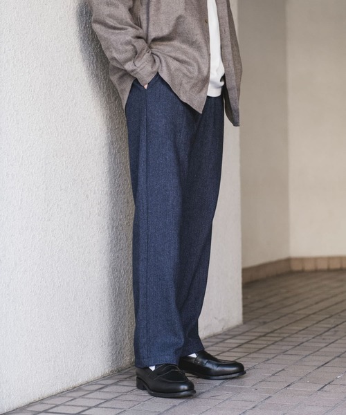 URBAN RESEARCH DOORS（アーバンリサーチドアーズ）の「ウールブレンドヘリンボーンタックパンツ（その他パンツ・メンズ・ブルー系その他/ブラウン系その他/グレー系その他・MEDIUM/LARGE）」の12枚目の写真