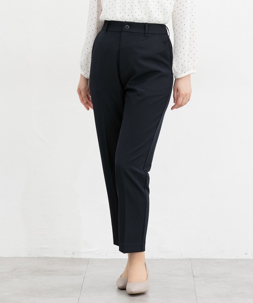 ADEAM フォクシー　ストレッチ　センタープレス　パンツ　2 黒　股下80㎝ ADEAM フォクシー ストレッチ センタープレス パンツ 2 黒 股下80㎝