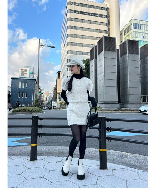 Narcissus（ナルシス）の「【Narcissus】モコモコパールトップス（ニット/セーター・レディース・アイボリー/ブラック・FREE）」の17枚目の写真