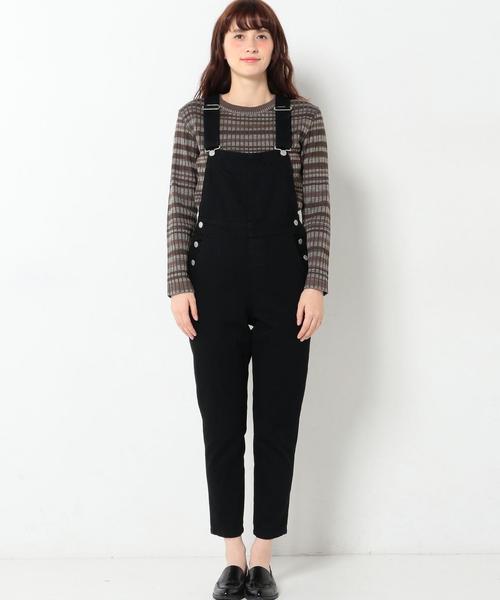 Another Edition（アナザーエディション）の「デニムオーバーオール2/AEBC DNM OVERALL2（サロペット/オーバーオール・レディース・ブラック・MEDIUM/SMALL）」の3枚目の写真