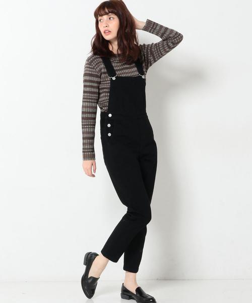 Another Edition（アナザーエディション）の「デニムオーバーオール2/AEBC DNM OVERALL2（サロペット/オーバーオール・レディース・ブラック・MEDIUM/SMALL）」の5枚目の写真