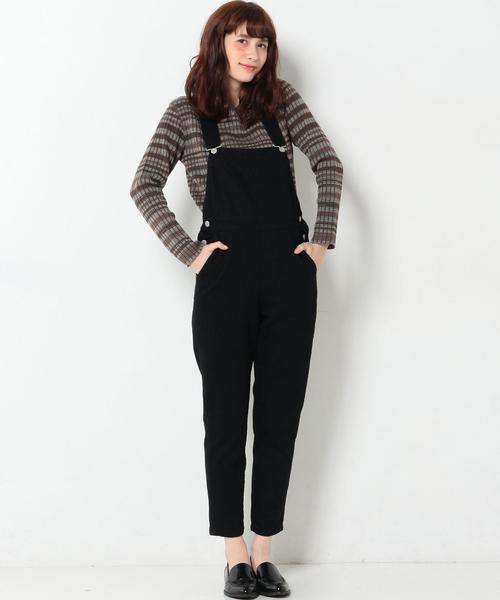 Another Edition（アナザーエディション）の「デニムオーバーオール2/AEBC DNM OVERALL2（サロペット/オーバーオール・レディース・ブラック・MEDIUM/SMALL）」の14枚目の写真