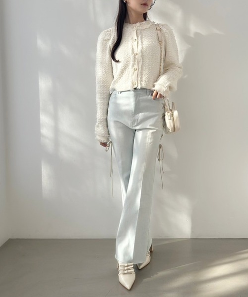 one after another NICE CLAUP(ワンアフターアナザーナイスクラップ)の「サイドレースアップストレッチデニム(デニムパンツ・レディース・ブルー系その他/ブルー/ライトブルー・SMALL/MEDIUM)」の8枚目の写真