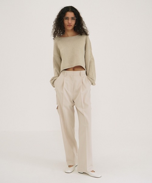 セール】ROLL NECK SHORT KNIT TOPS（ニット/セーター）｜CLANE
