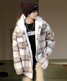 メンズのジャケット/アウター（ベージュ系・チェック柄）ファッション