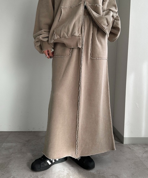 apres jour mignon(アプレジュールミニョン)の「切り替えピグメントナロースカート【ZOZOTOWN限定アイテム】(スカート・レディース・ベージュ/ピンク/杢グレー/ブラック・X-LARGE/SMALL/MEDIUM)」の1枚目の写真