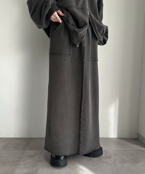apres jour mignon(アプレジュールミニョン)の「切り替えピグメントナロースカート【ZOZOTOWN限定アイテム】(スカート・レディース・ベージュ/ピンク/杢グレー/ブラック・X-LARGE/SMALL/MEDIUM)」の6枚目の写真