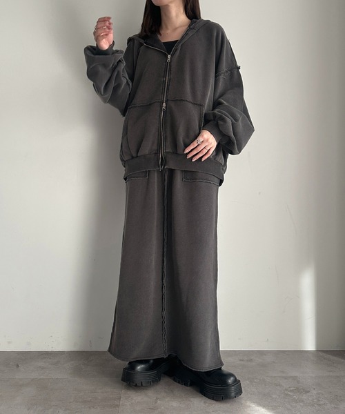 apres jour mignon(アプレジュールミニョン)の「切り替えピグメントナロースカート【ZOZOTOWN限定アイテム】(スカート・レディース・ベージュ/ピンク/杢グレー/ブラック・X-LARGE/SMALL/MEDIUM)」の10枚目の写真