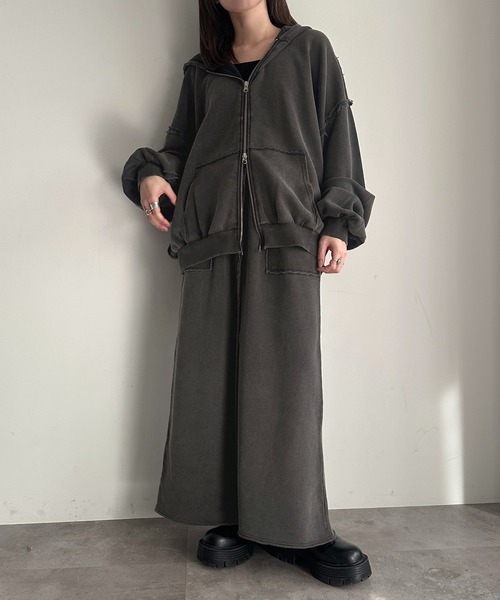 apres jour mignon(アプレジュールミニョン)の「切り替えピグメントナロースカート【ZOZOTOWN限定アイテム】(スカート・レディース・ベージュ/ピンク/杢グレー/ブラック・X-LARGE/SMALL/MEDIUM)」の11枚目の写真