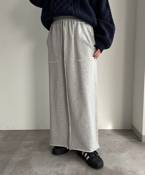 apres jour mignon(アプレジュールミニョン)の「切り替えピグメントナロースカート【ZOZOTOWN限定アイテム】(スカート・レディース・ベージュ/ピンク/杢グレー/ブラック・X-LARGE/SMALL/MEDIUM)」の14枚目の写真