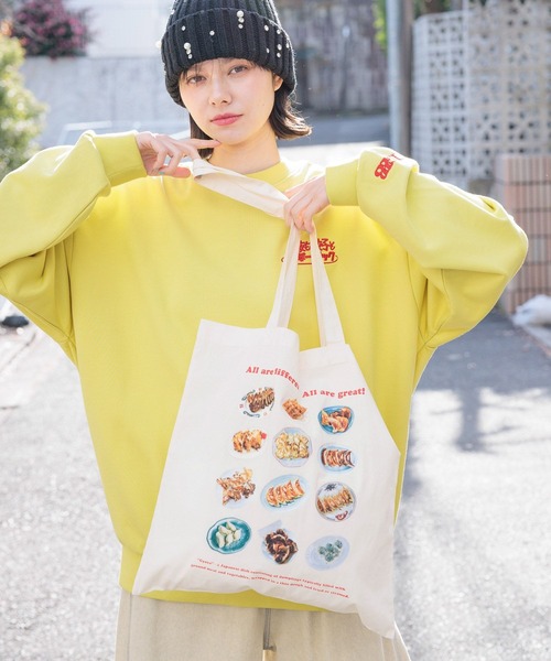 niko and...(ニコアンド)の「【今夜も餃子とブギーバック】コラボ餃子トートバッグ(トートバッグ・レディース・オフホワイト/ナチュラル/ブルー/レッド/イエロー・0)」の2枚目の写真