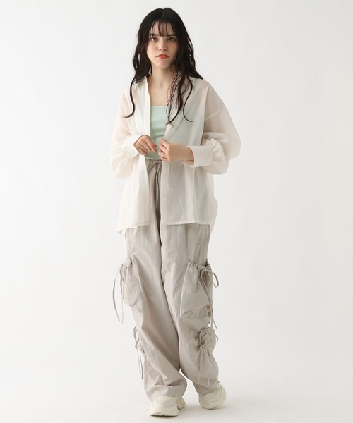 GLOBAL WORK（グローバルワーク）の「リボンカーゴパンツ/AND YUA ANY/319419（カーゴパンツ・キッズ・ライトグレー/チャコール・MEDIUM/SMALL）」の3枚目の写真