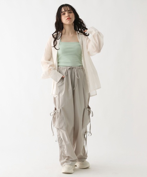 GLOBAL WORK（グローバルワーク）の「リボンカーゴパンツ/AND YUA ANY/319419（カーゴパンツ・キッズ・ライトグレー/チャコール・MEDIUM/SMALL）」の6枚目の写真