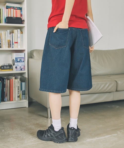 タイムセール　GANNI デニムハーフパンツ セール】【Unblend】ダブルニー デニム ハーフパンツ（デニム