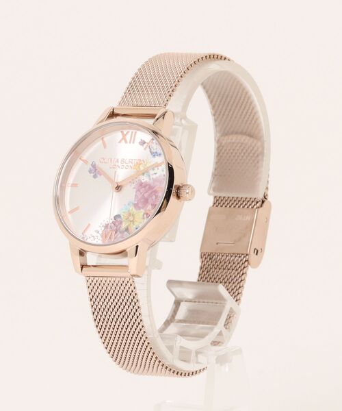 OLIVIA BURTON(オリビアバートン)の「「OLIVIA BURTON/オリビアバートン」シグネチャー -30mm イラストレイテッド /アブストラクトフローラル ローズゴールド メッシュ(アナログ腕時計・レディース・ゴールド系1/ゴールド系2・FREE)」の14枚目の写真