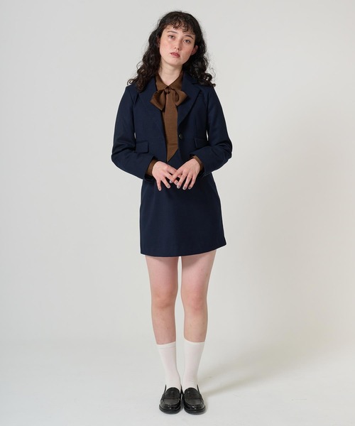 TINA：JOJUN（ティーナジョジュン）の「コンパクト テーラードジャケット TINA：JOJUN（テーラードジャケット・レディース・グレー/ネイビー・M）」の12枚目の写真