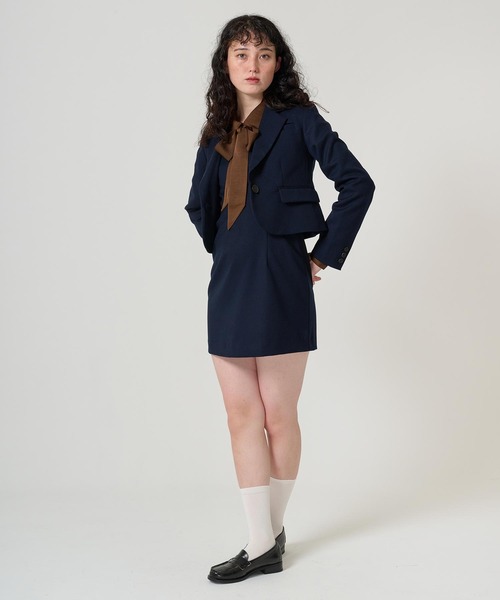 TINA：JOJUN（ティーナジョジュン）の「コンパクト テーラードジャケット TINA：JOJUN（テーラードジャケット・レディース・グレー/ネイビー・M）」の15枚目の写真