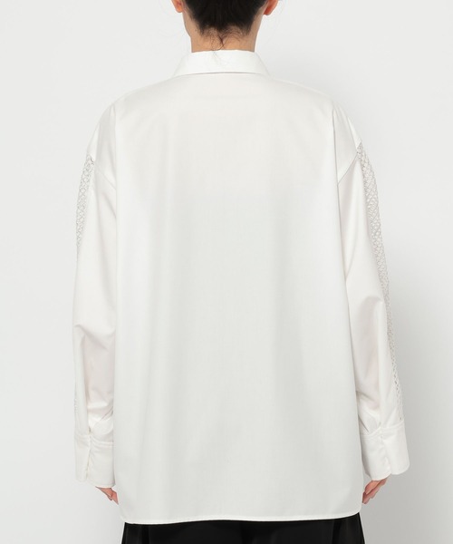 HARE（ハレ）の「メッシュキリカエビッグシャツ(HARE)（シャツ/ブラウス・レディース・ホワイト/ブラック/ブラック系その他・FREE）」の22枚目の写真