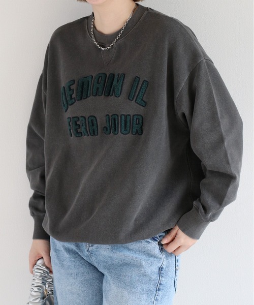cepo(セポ)の「〈セットアップ対応〉16/10 サガラ刺繍スウェットプルオーバー(スウェット・レディース・チャコール/オフホワイト・M)」の10枚目の写真