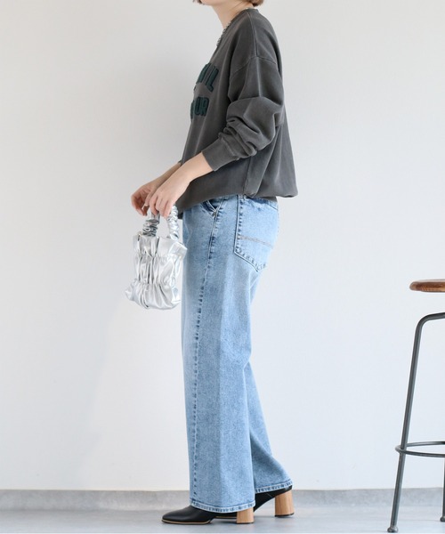 cepo(セポ)の「〈セットアップ対応〉16/10 サガラ刺繍スウェットプルオーバー(スウェット・レディース・チャコール/オフホワイト・M)」の12枚目の写真