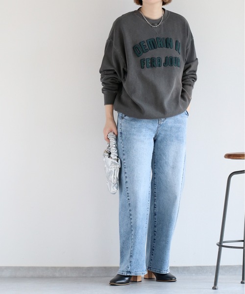 cepo(セポ)の「〈セットアップ対応〉16/10 サガラ刺繍スウェットプルオーバー(スウェット・レディース・チャコール/オフホワイト・M)」の15枚目の写真