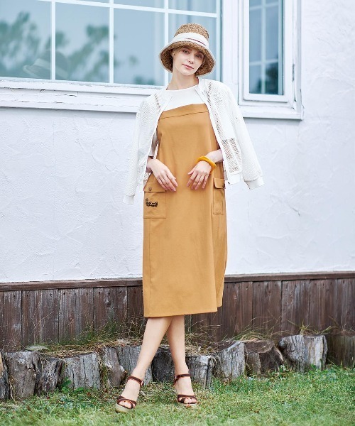 刺繍ポケットジャンパースカート（ワンピース）｜STUDIO PICONE