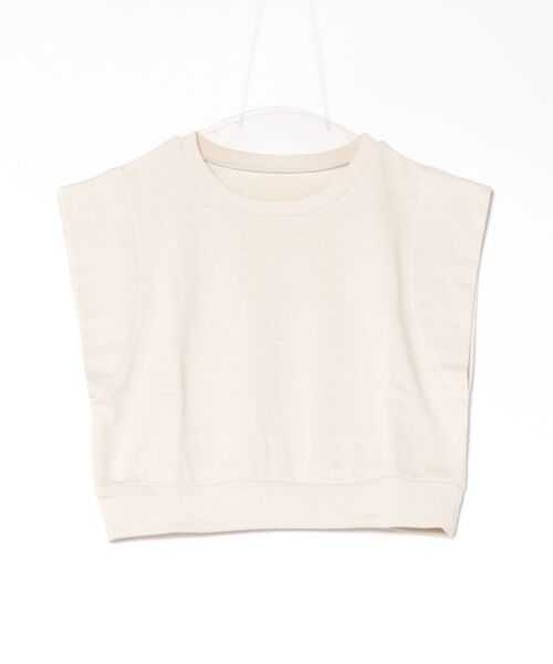 STYLEBLOCK(スタイルブロック)の「裏毛フレンチスリーブショートプルオーバー(Tシャツ/カットソー・レディース・チャコールグレー/ホワイト系その他/グレー/ブラック・M)」の2枚目の写真