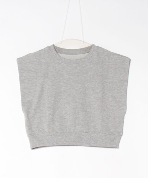 STYLEBLOCK(スタイルブロック)の「裏毛フレンチスリーブショートプルオーバー(Tシャツ/カットソー・レディース・チャコールグレー/ホワイト系その他/グレー/ブラック・M)」の9枚目の写真