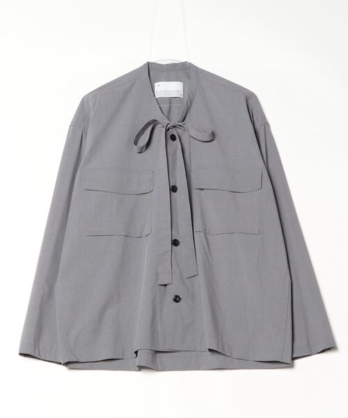 VOAAOV(ヴォアーブ)の「【VOAAOV】T/R TYPEWRITER Ribbon Shirt(シャツ/ブラウス・メンズ・チャコールグレー/グレー/ブラック/ベージュ・2/1)」の3枚目の写真