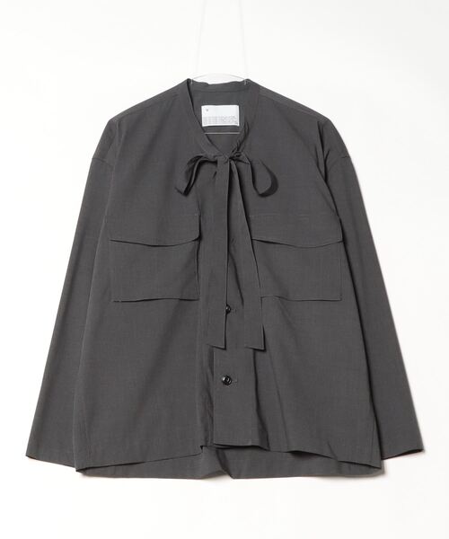 VOAAOV(ヴォアーブ)の「【VOAAOV】T/R TYPEWRITER Ribbon Shirt(シャツ/ブラウス・メンズ・チャコールグレー/グレー/ブラック/ベージュ・2/1)」の9枚目の写真
