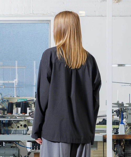 VOAAOV(ヴォアーブ)の「【VOAAOV】T/R TYPEWRITER Ribbon Shirt(シャツ/ブラウス・メンズ・チャコールグレー/グレー/ブラック/ベージュ・2/1)」の6枚目の写真