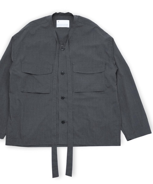 VOAAOV(ヴォアーブ)の「【VOAAOV】T/R TYPEWRITER Ribbon Shirt(シャツ/ブラウス・メンズ・チャコールグレー/グレー/ブラック/ベージュ・2/1)」の12枚目の写真