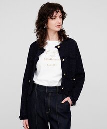 cloenc | 【手洗い可/セレモニー】ツイードニットカーディガン(カーディガン/ボレロ)