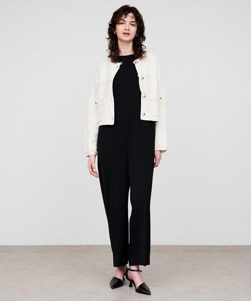 cloenc（クロエンス）の「【手洗い可】ツイードニットカーディガン（カーディガン/ボレロ・レディース・アイボリー/ブルー系その他・02）」の3枚目の写真