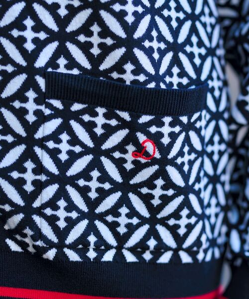 DRESSTERIOR(ドレステリア)の「オーバーラップサークル ジャカード ニットカーディガン(カーディガン/ボレロ・メンズ・ネイビー系・91/92/90/94)」の13枚目の写真