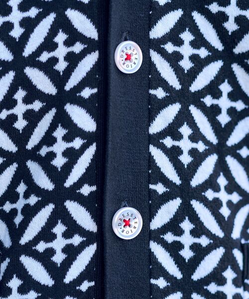 DRESSTERIOR(ドレステリア)の「オーバーラップサークル ジャカード ニットカーディガン(カーディガン/ボレロ・メンズ・ネイビー系・91/92/90/94)」の14枚目の写真