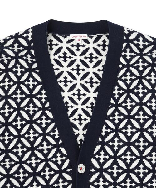 DRESSTERIOR(ドレステリア)の「オーバーラップサークル ジャカード ニットカーディガン(カーディガン/ボレロ・メンズ・ネイビー系・91/92/90/94)」の17枚目の写真