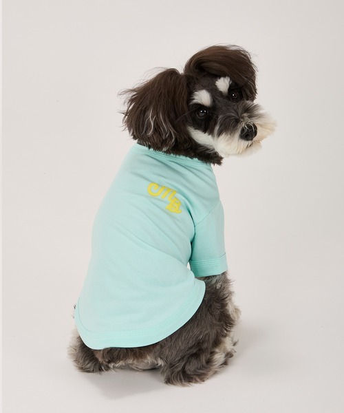 MANDARINE BROTHERS（マンダリンブラザーズ）の「パフィーロゴクールTシャツ/小型犬/M/MD/L（ペットウェア・レディース・ブルー系その他/コーラル/ライトグレー/アイボリー・M/MD/L）」の3枚目の写真