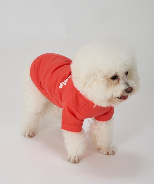 MANDARINE BROTHERS（マンダリンブラザーズ）の「パフィーロゴクールTシャツ/小型犬/M/MD/L（ペットウェア・レディース・ブルー系その他/コーラル/ライトグレー/アイボリー・M/MD/L）」の4枚目の写真