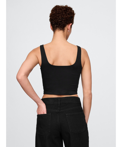 GAP(ギャップ)の「クローズニット ジャージー ブラキャミソール(タンクトップ・レディース・ホワイト/ブラック/ネイビー/ブラウン・L/S/M/XS/XXS/XL)」の9枚目の写真
