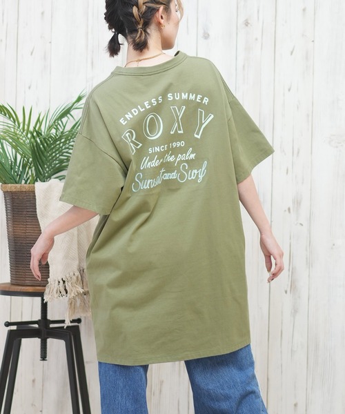 ROXY（ロキシー）の「ROXY/ロキシーTシャツワンピース RDR252032（ワンピース・レディース・オリーブ/ブラック/ナチュラル・L/M）」の3枚目の写真