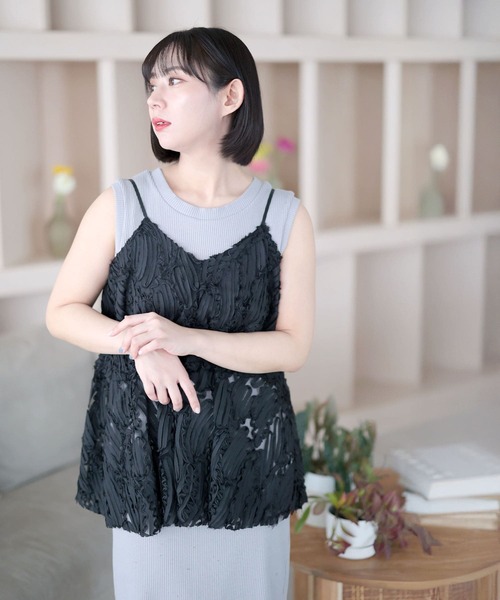 ワンピース セットアップ レイヤード 可愛い 韓国 L1776 XS-Lサイズあり!!【SETTAN/セッタン】ワンピース/ レース