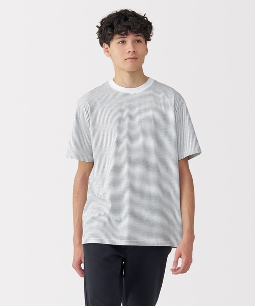 【WEB限定カラーあり・洗える】ULTIM天竺ボーダー カットソー tシャツ 「WEB限定カラーあり・洗える」ULTIM天竺ボーダー