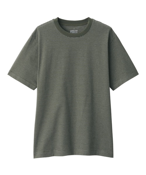 無印良品(ムジルシリョウヒン)の「紳士 天竺編みクルーネック半袖Tシャツ(ボーダー)(Tシャツ/カットソー・メンズ・ホワイト系/ブラック系/グレー系/ダークグリーン系/ブルー系/ブラウン系/グレー系1・S/M/L/XL)」の15枚目の写真