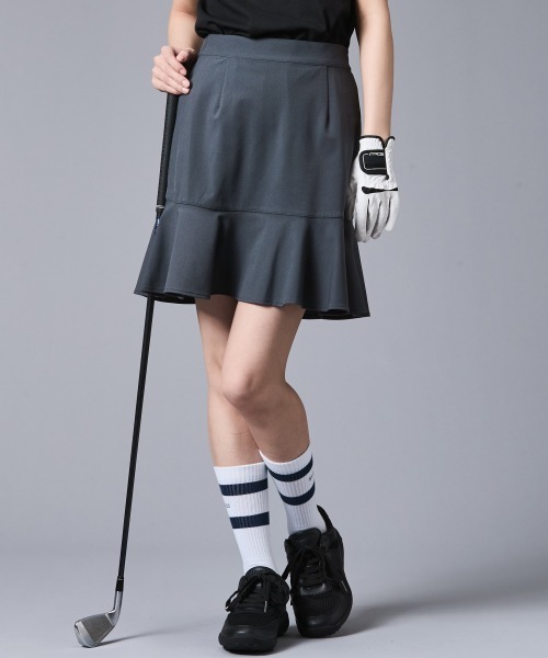 CHIC STYLE（シックスタイル）の「裾フレアスカート(アンダーパンツ付)＜大きいサイズ有＞シックスタイルゴルフ（スカート・レディース・ブラック/グレー・5L/4L/3L/LL/L/M）」の3枚目の写真