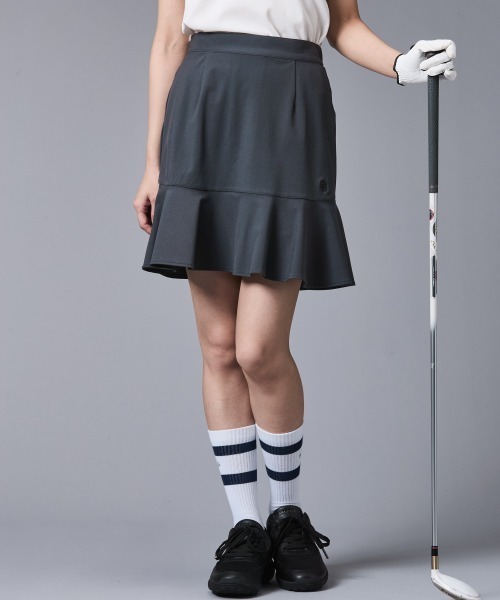 CHIC STYLE（シックスタイル）の「裾フレアスカート(アンダーパンツ付)＜大きいサイズ有＞シックスタイルゴルフ（スカート・レディース・ブラック/グレー・5L/4L/3L/LL/L/M）」の6枚目の写真