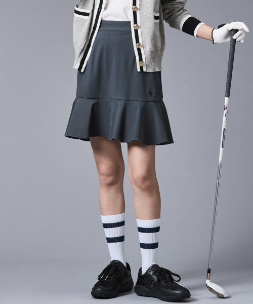 CHIC STYLE（シックスタイル）の「裾フレアスカート(アンダーパンツ付)＜大きいサイズ有＞シックスタイルゴルフ（スカート・レディース・ブラック/グレー・5L/4L/3L/LL/L/M）」の12枚目の写真