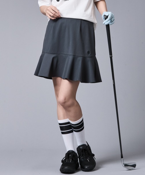 CHIC STYLE（シックスタイル）の「裾フレアスカート(アンダーパンツ付)＜大きいサイズ有＞シックスタイルゴルフ（スカート・レディース・ブラック/グレー・5L/4L/3L/LL/L/M）」の14枚目の写真
