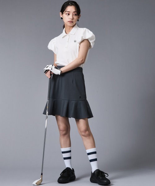 CHIC STYLE（シックスタイル）の「裾フレアスカート(アンダーパンツ付)＜大きいサイズ有＞シックスタイルゴルフ（スカート・レディース・ブラック/グレー・5L/4L/3L/LL/L/M）」の19枚目の写真