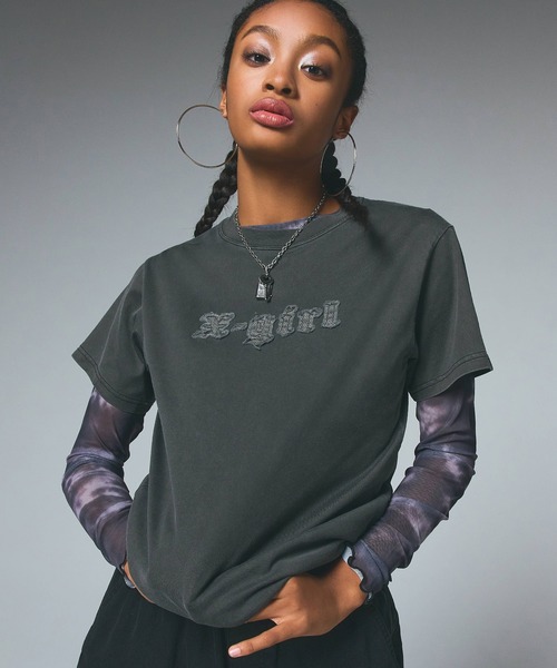 セール】FRAY PATCH LOGO S/S TEE（Tシャツ/カットソー）｜X